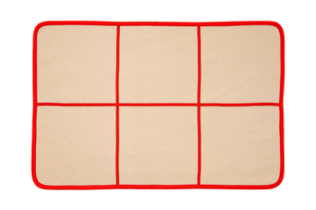 Language card mat - two rows of 3 squares each