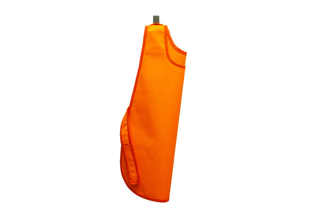 Apron fastened at the front - orange waterproof, oilproof