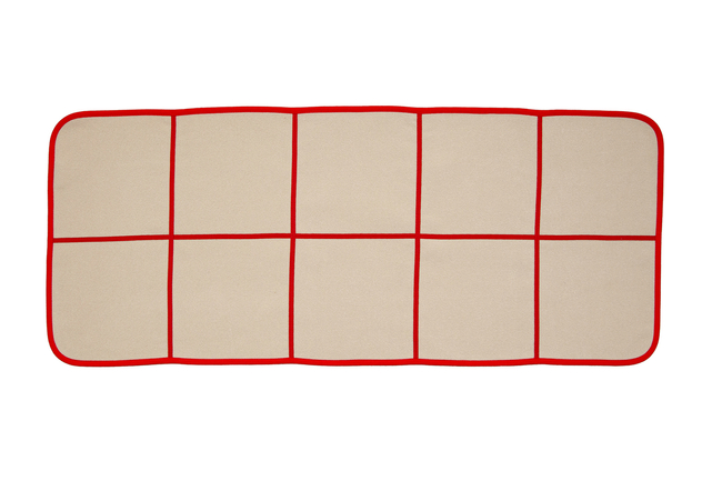 Sprachkartenmatte - zwei Reihen à 5 Quadrate