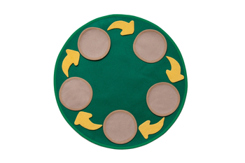 Mat set - for working with the development cycle - green