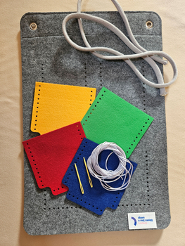 felt tapestry - for self-sewing mobile phone organizer 4 pockets