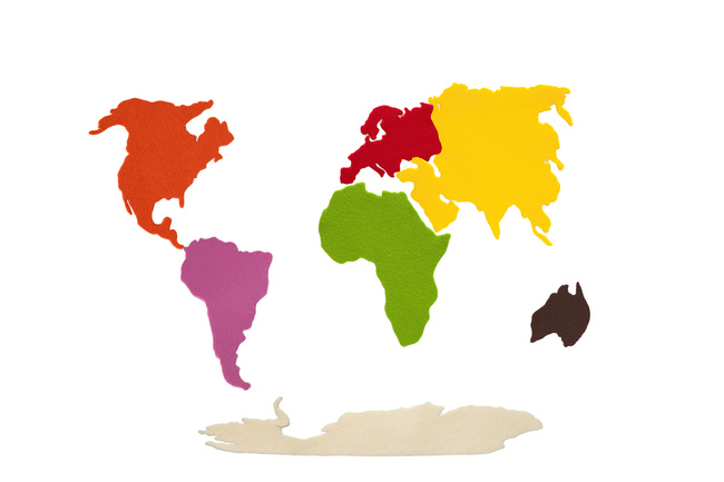 A small map of the world