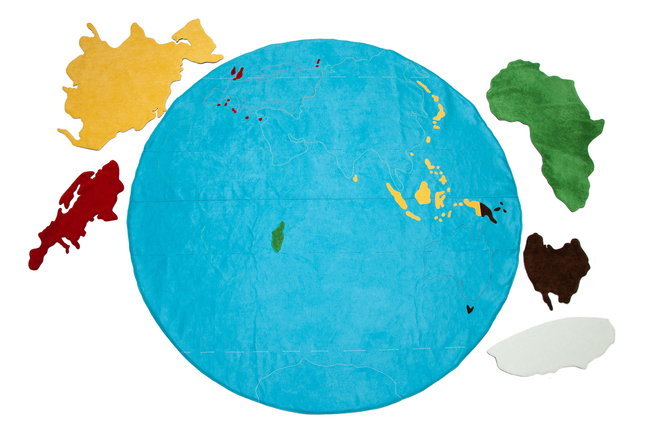 GREAT MAP OF THE WORLD - 2 HEMISPHERES