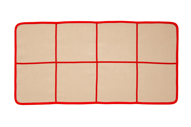 Language card mat - two rows of 4 squares each