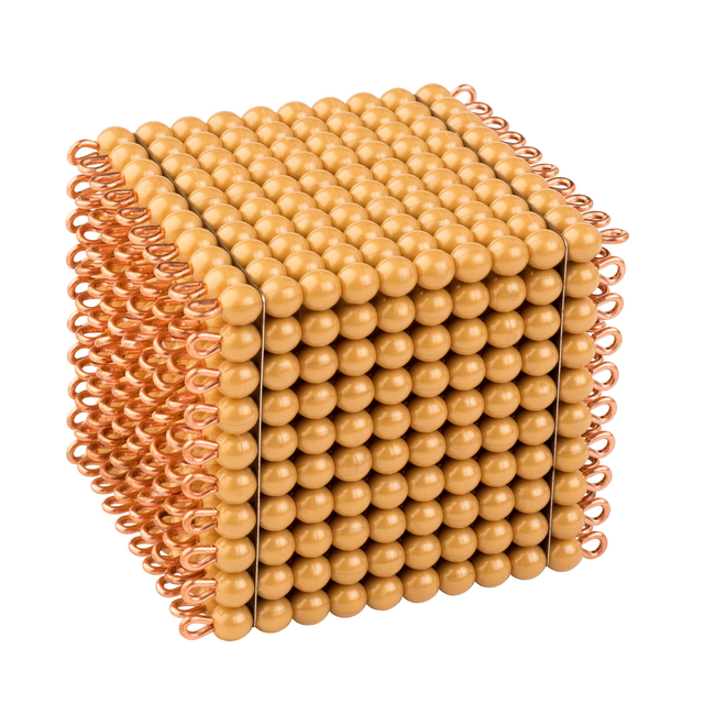 One Golden Bead Cube Of 1000: Individual Beads Nylon