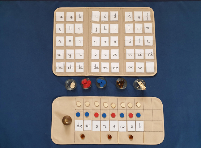 mat for building a model of a word - sound, letter, syllable