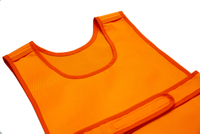 Apron fastened at the front - orange waterproof, oilproof