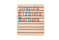 Movable alphabet mat 3 lines -- layout as in a notebook -- (printed letters)