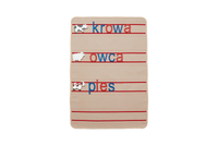 Movable alphabet mat in 3 lines -- spaced -- (printed letters)