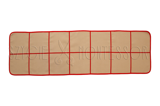Sprachkartenmatte - zwei Reihen à 7 Quadrate