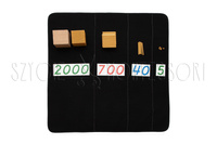 Math mat for organizing gold material - black