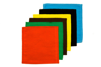 Polishing cloth - flannel - different colors - green