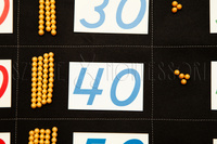 Mat for large math cards and quantities - black