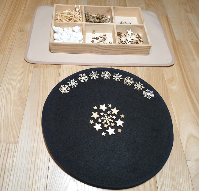 black base for creating mandalas 30 cm