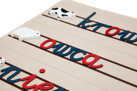 Movable alphabet mat -- 3 lines -- notebook layout -- (written letters)