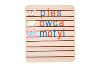 Movable alphabet mat 3 lines -- layout as in a notebook -- (printed letters)