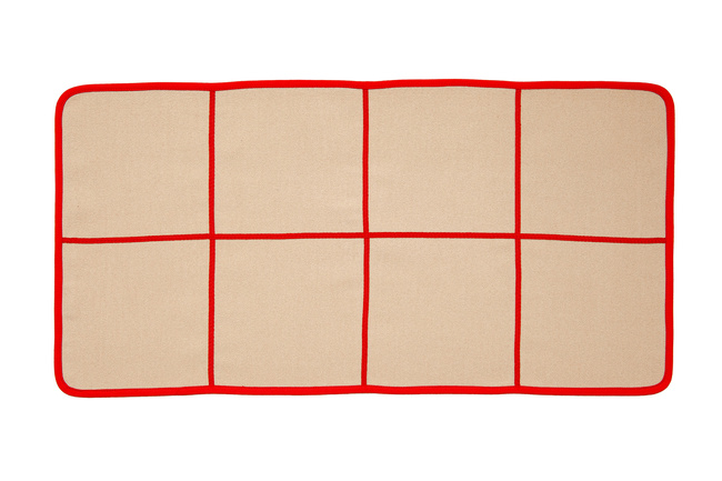 Language card mat - two rows of 4 squares each