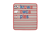 Movable alphabet mat 3 lines -- layout as in a notebook -- (printed letters)