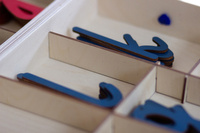 Bewegliches Alphabet – Schreibschrift – kleine und GROßE Buchstaben, 268 Stück