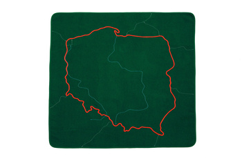 Map of Poland - contour and auxiliary stitching - SMALL