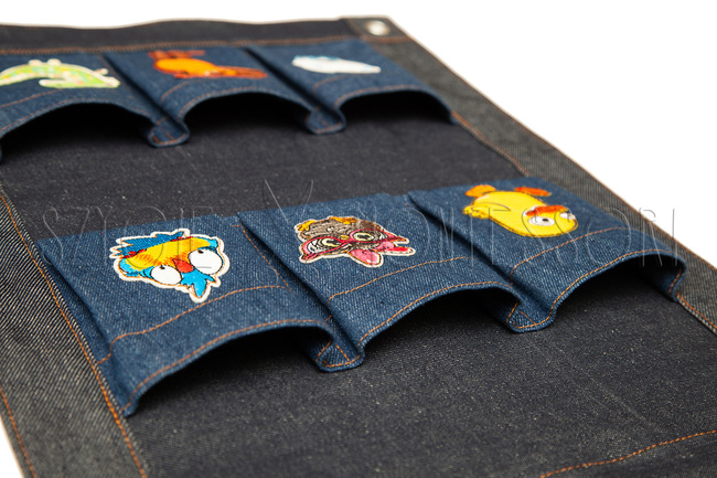 Cell phone storage mat - 6 pockets - with applications - PROTOTYPE