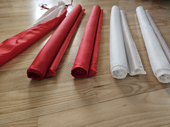 Schärpen in Nationalfarben – Weiß-Rot – 50 cm x 250 cm