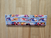  Vorne zu schnappender Kittel - mit Blumenmuster