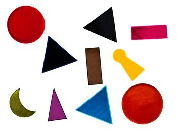 A set of grammar rugs - Montessori grammar