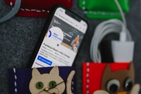 Felt Wall Hanging – DIY Mobile Phone Organizer (6 pockets + decorative elements)