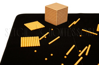 Mathematte zum Organisieren von goldenem Material - schwarz