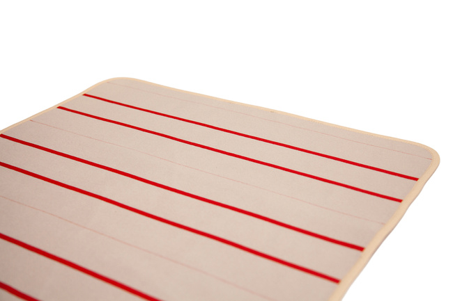 Movable alphabet mat -- 3 lines -- notebook layout -- (written letters)