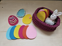 jajeczka filcowe 10 cm - komplet 6 sztuk