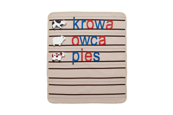 Movable alphabet mat 3 lines -- layout as in a notebook -- (printed letters)