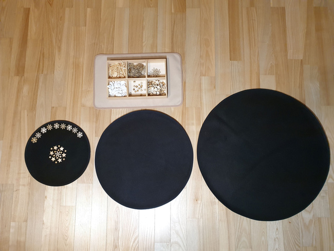 schwarze Basis zum Erstellen von Mandalas 45 cm