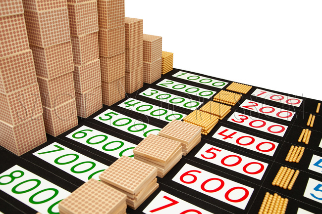 Mat for large math cards and quantities - black