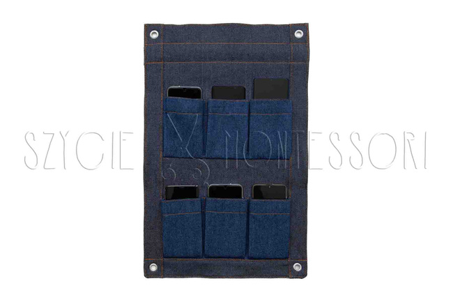 Cell phone storage mat - 6 pockets - without applications - PROTOTYPE