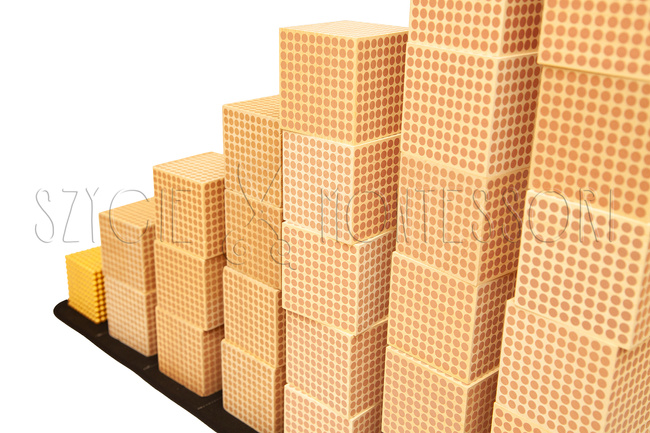 Mat for large math cards and quantities - black