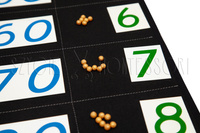 Mat for large math cards and quantities - black