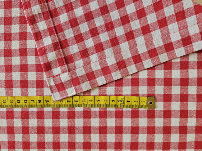 Baumwolltischdecke - rot kariert - 100cmx140cm