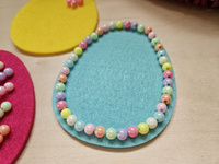 jajeczka filcowe 10 cm - komplet 6 sztuk
