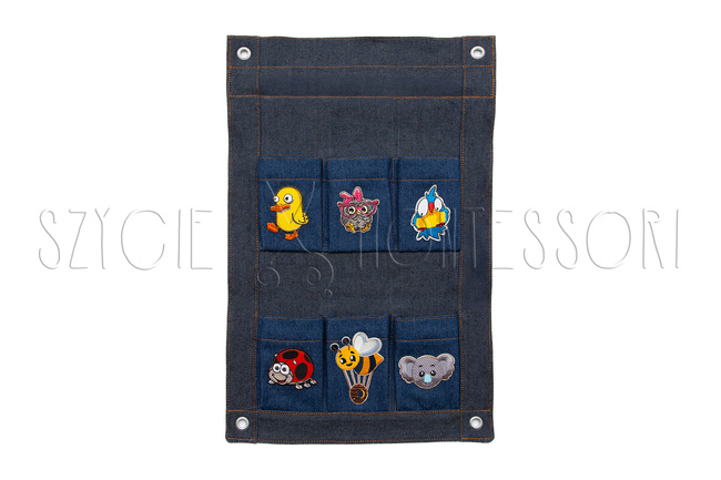 Cell phone storage mat - 6 pockets - with applications - PROTOTYPE