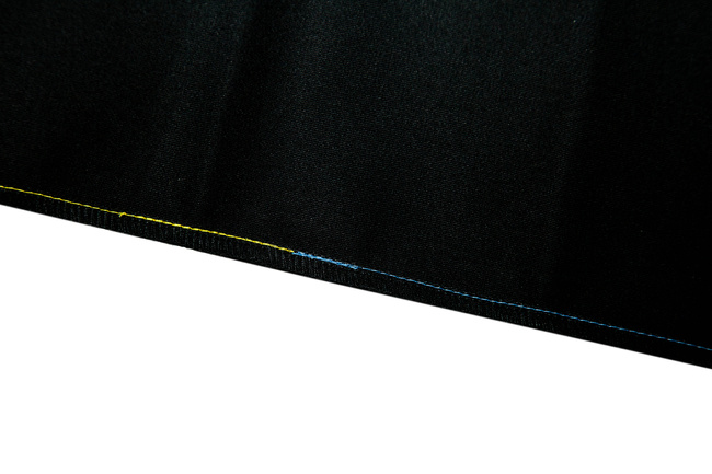 Black ribbon - short - with coloured stitching