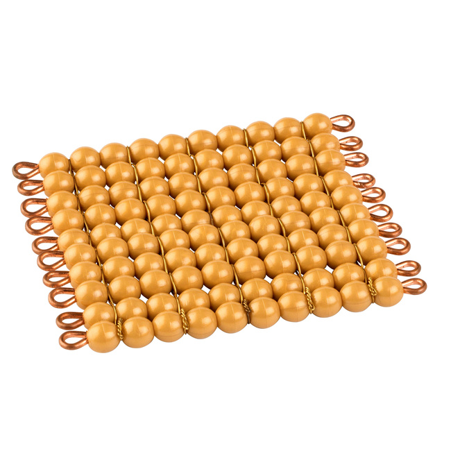 One Golden Bead Square Of 100: Individual Beads Nylon