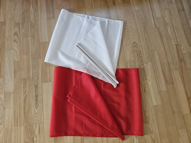 National Colors Sashes – White and Red – 50 cm x 250 cm