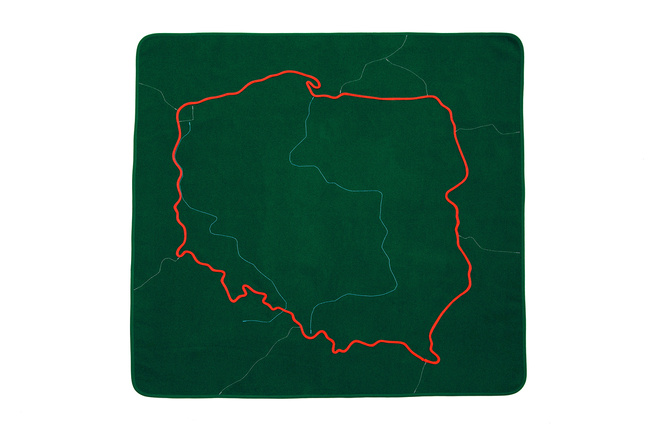 Map of Poland - contour and auxiliary stitching - SMALL