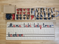 Mata w 3 linie do budowy zdań i ćwiczeń w przenoszeniu wyrazów - z odstępem pomiędzy liniaturą