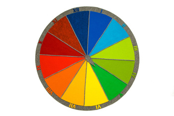 Round calendar made of felt - for hanging