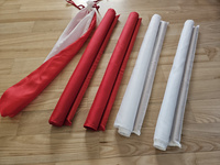 pasy w barwach narodowych biało - czerwone do układu tanecznego  50cm x 250cm