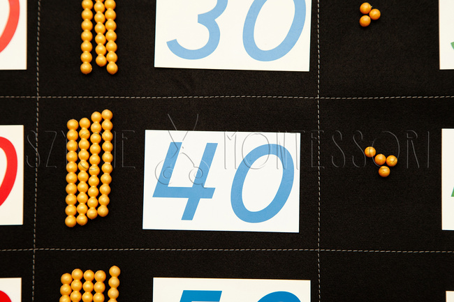 Mat for large math cards and quantities - black