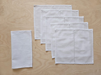 Meal Napkins – White Cotton – Set of 6